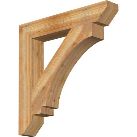 Ekena Millwork Imperial Slat Rough Sawn Bracket, Western Red Cedar, 6"W x 38"D x 38"H BKT06X38X38IMP06RWR